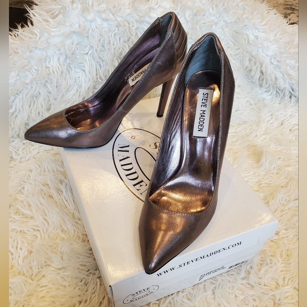 STEVE MADDEN|Womens Metallic point toe pumps| Size 7 - Picture 11 of 14